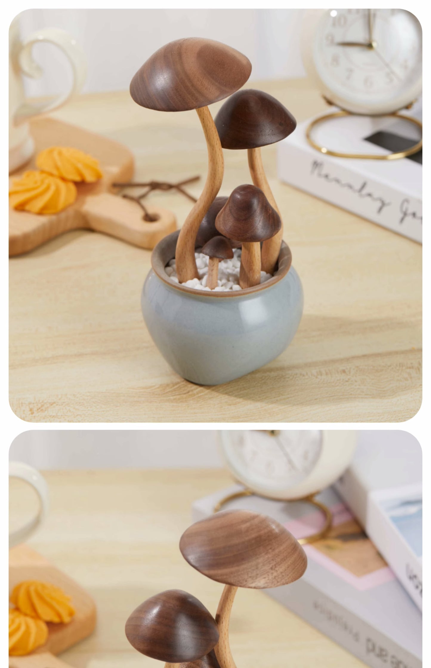 Wooden Mushroom Cute Creative Ornaments