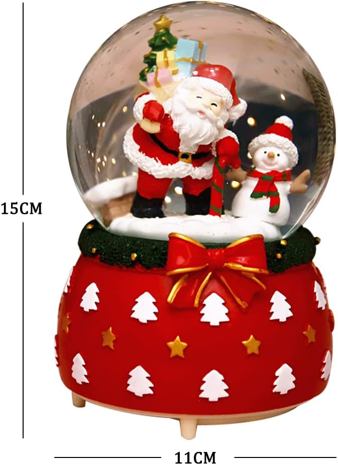Christmas Crystal Ball Senta Claus Creative Music Box Decoration