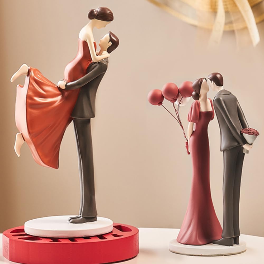 Couple Love Romantic Kiss Figurine Statue, Valentine Gift, Home Decorations