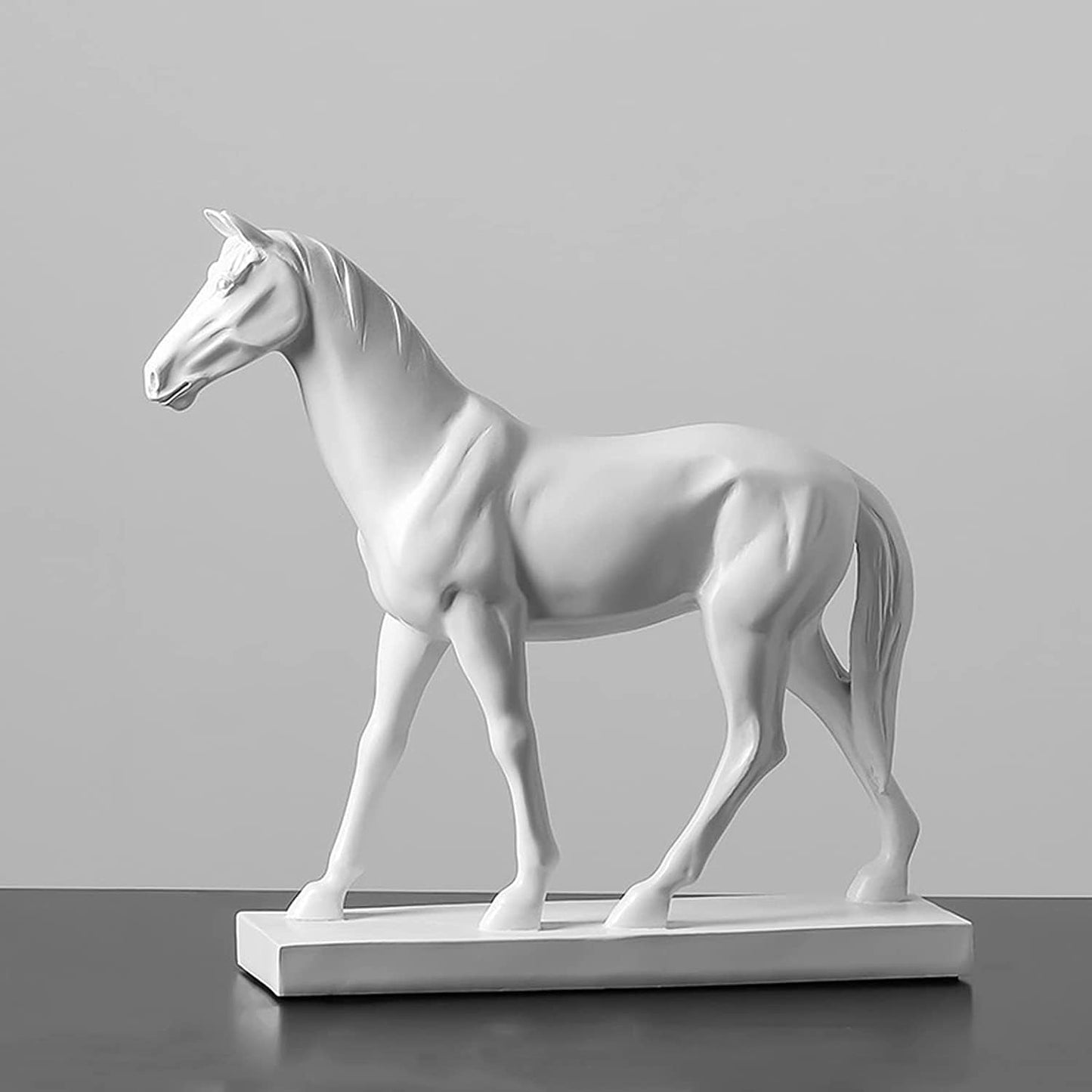 Resin White Horse Sculpture Ornament Living Room & Home Decoration