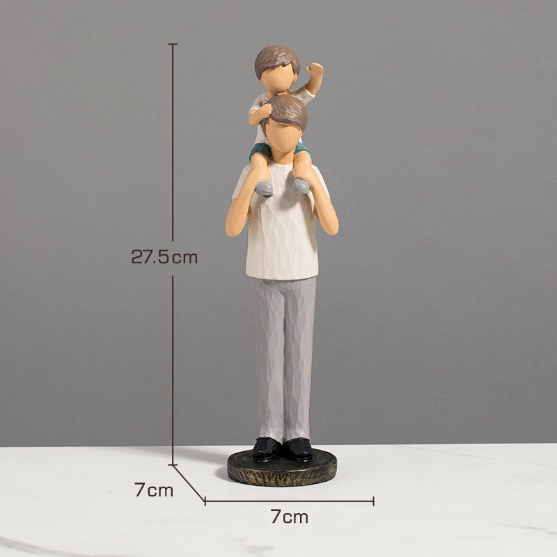 Resin Saysmile Father and Son Figurines Family Figurines