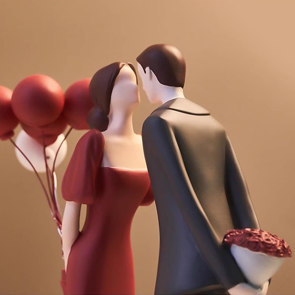 Couple Love Romantic Kiss Figurine Statue, Valentine Gift, Home Decorations