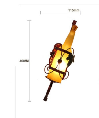 Creative Wall Lamp Bedroom Bedside Lamp Wine Bottle