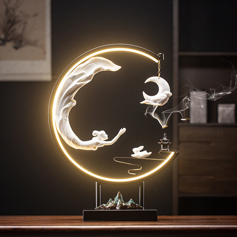 A LED Lamp Circle Living Room TV Cabinet Porch Zen