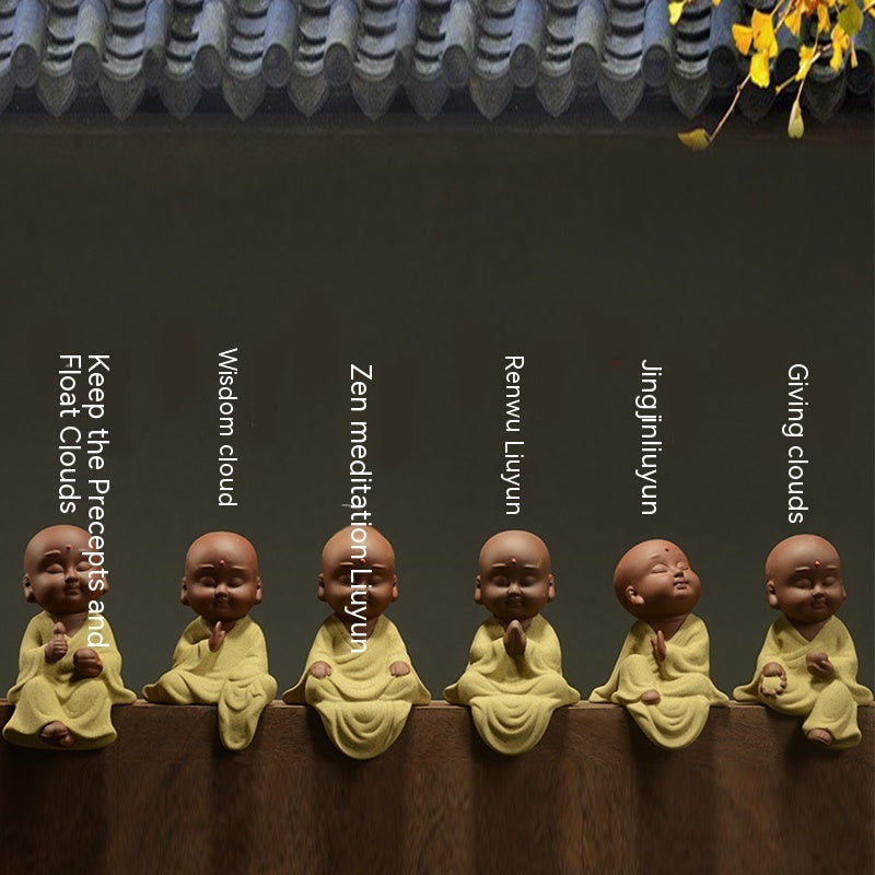 Creative Ceramic Small Monk Zen Ornaments