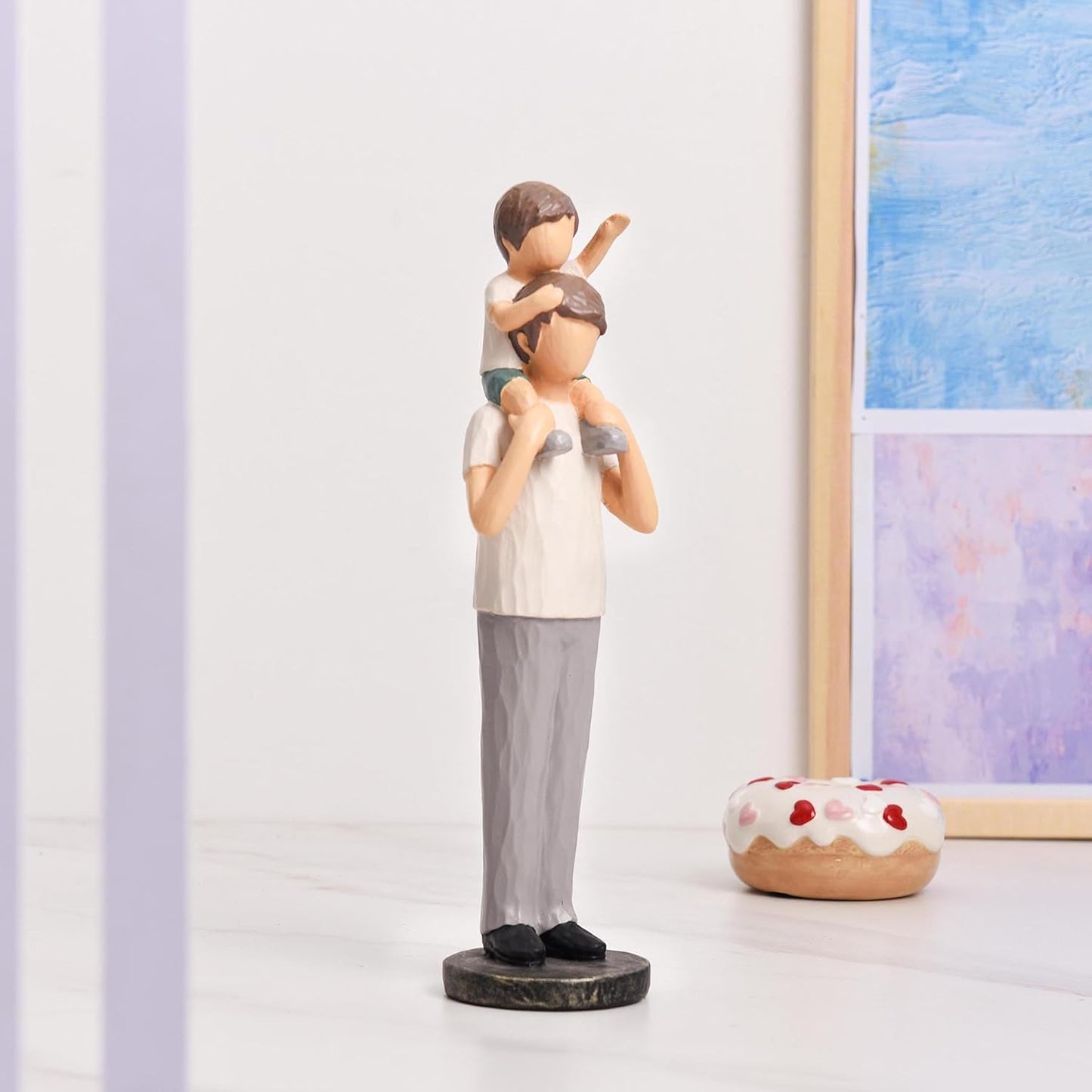 Resin Saysmile Father and Son Figurines Family Figurines