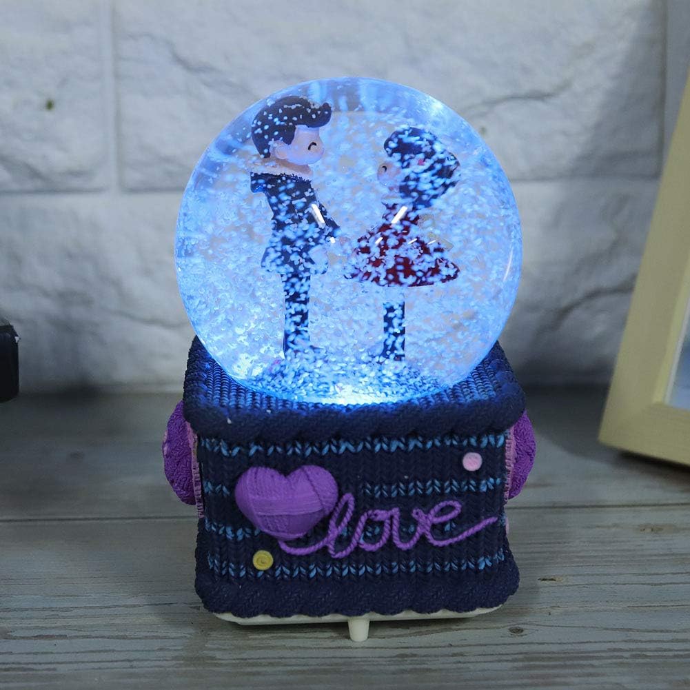 Crystal Floating Snow Music Ball Creative Couple Gift Home Decoration