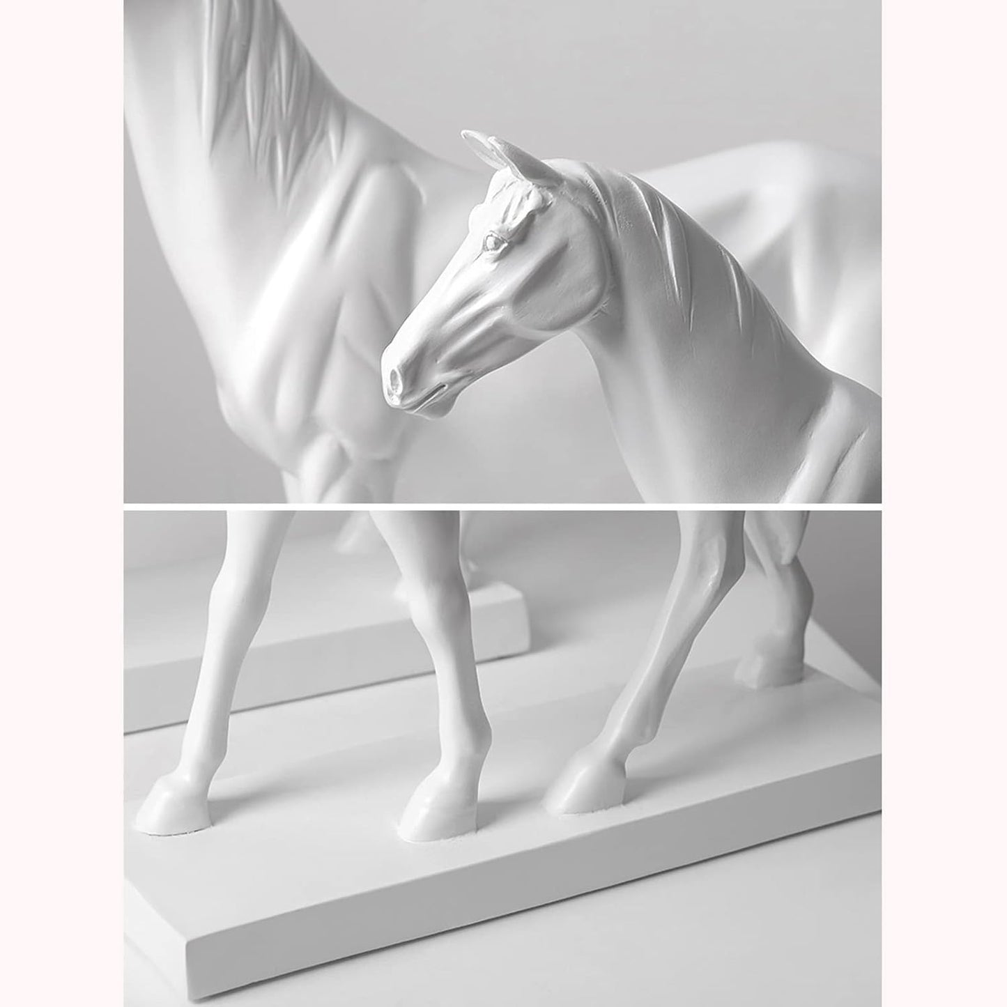 Resin White Horse Sculpture Ornament Living Room & Home Decoration