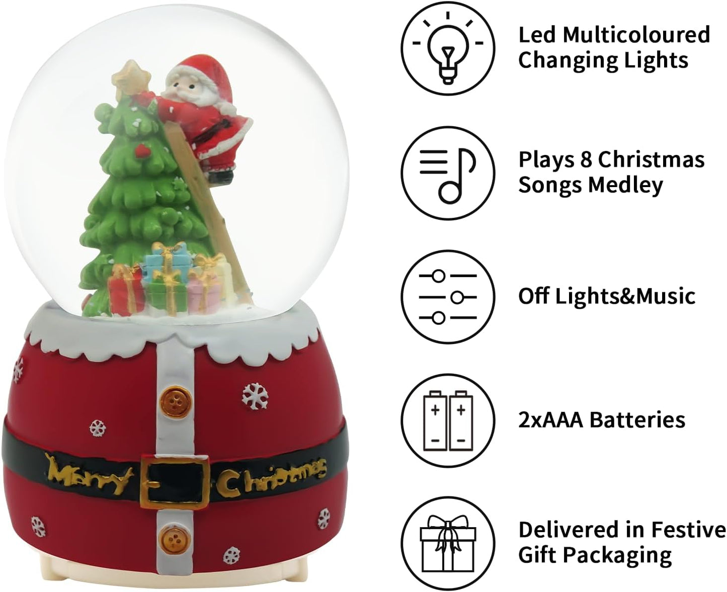 Christmas Full Crystal Ball Creative Music Box Decoration