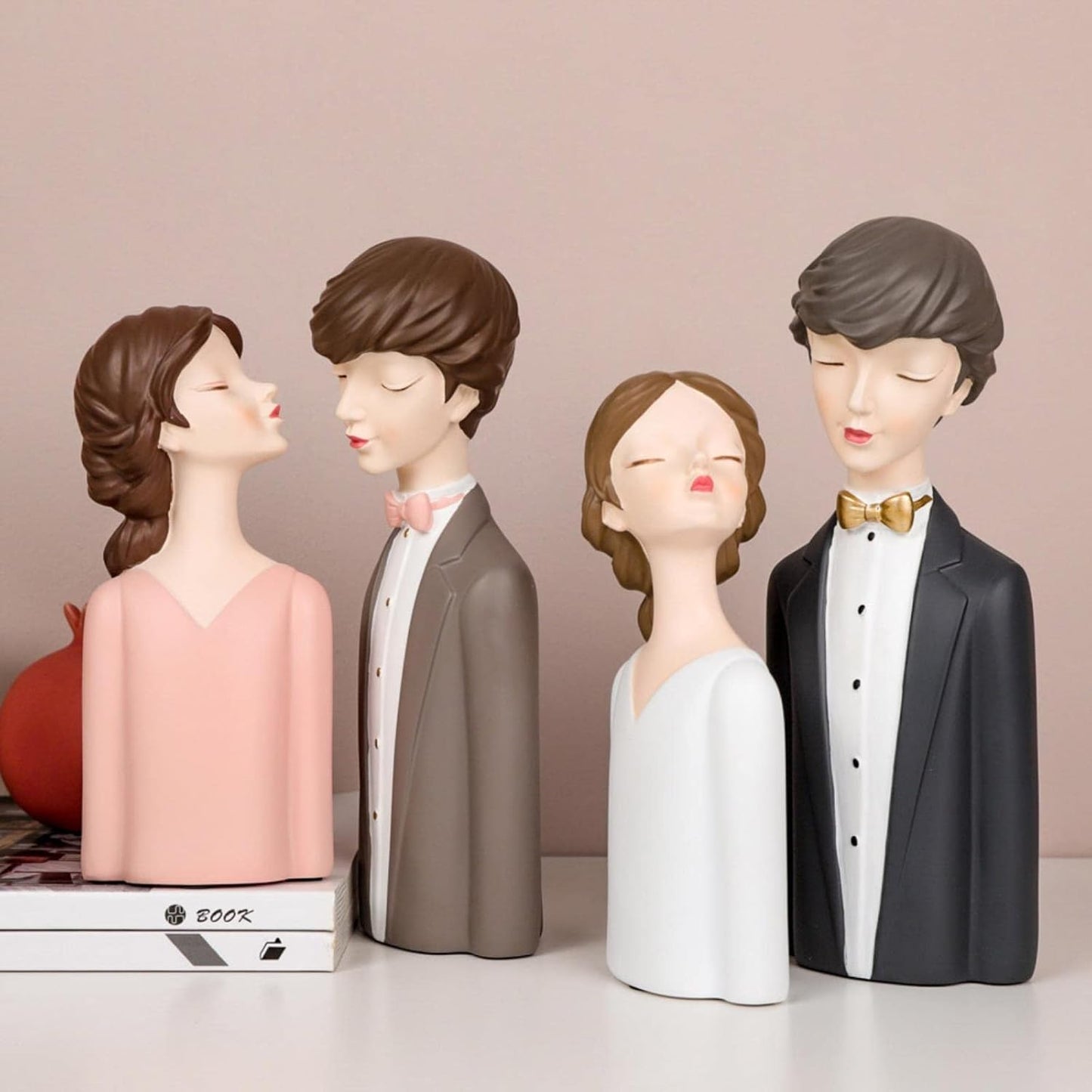 Resin Wedding moment Couple Statue Gift, Miniatures for Home Decor
