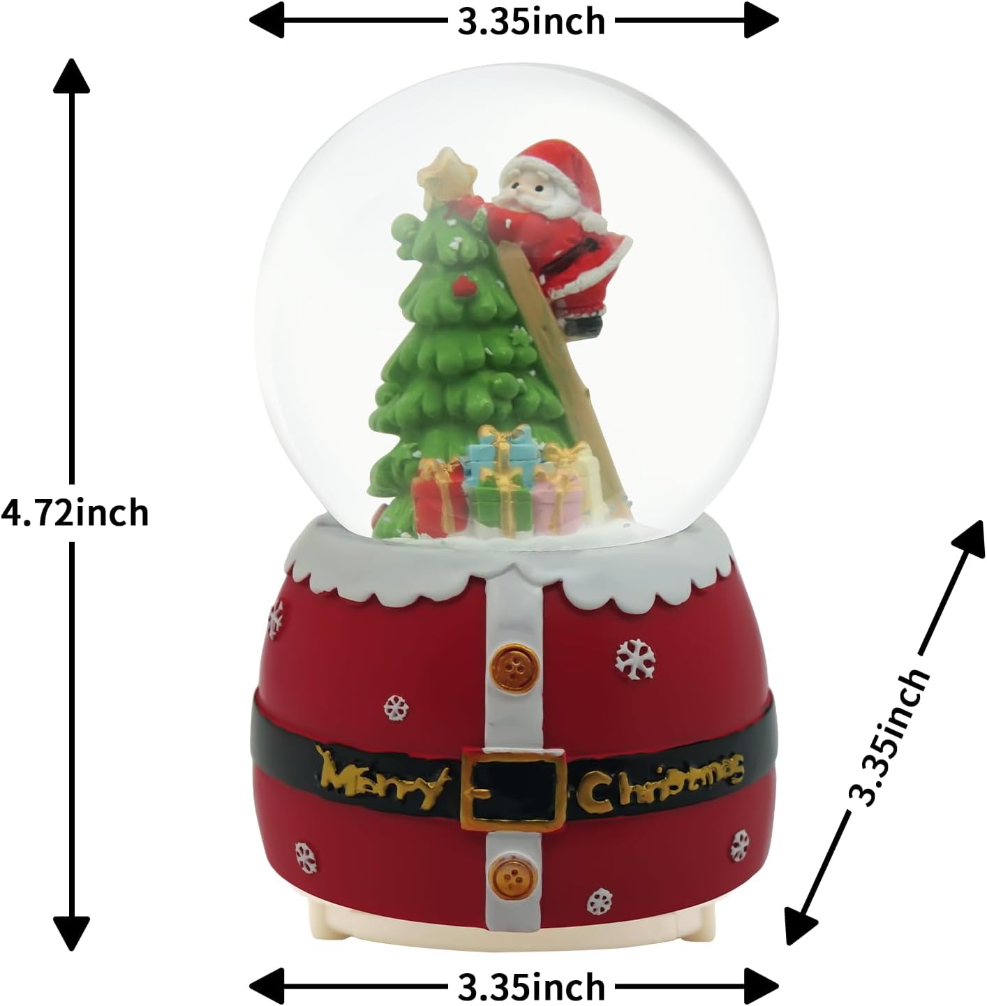 Christmas Full Crystal Ball Creative Music Box Decoration