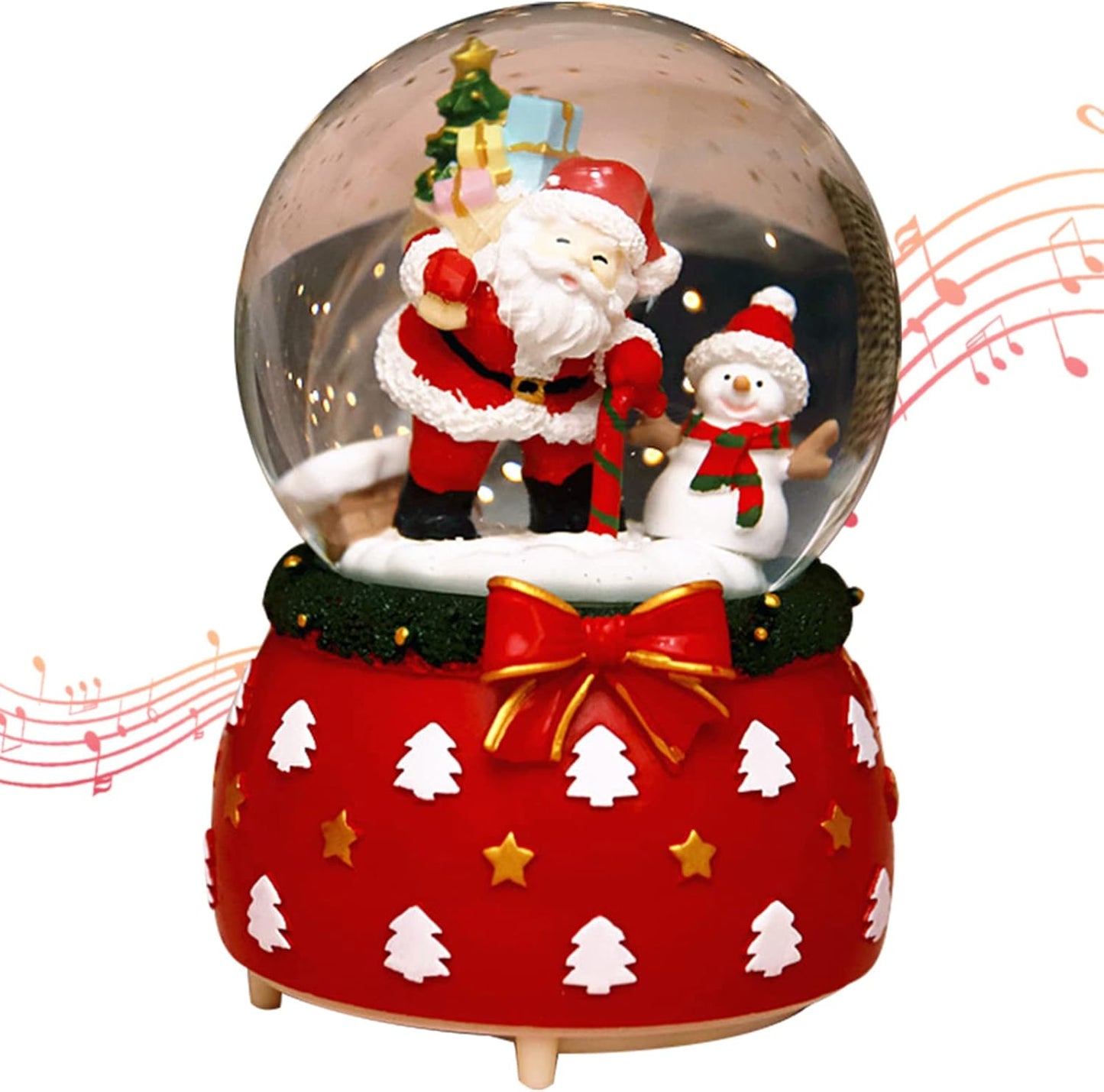 Christmas Crystal Ball Senta Claus Creative Music Box Decoration