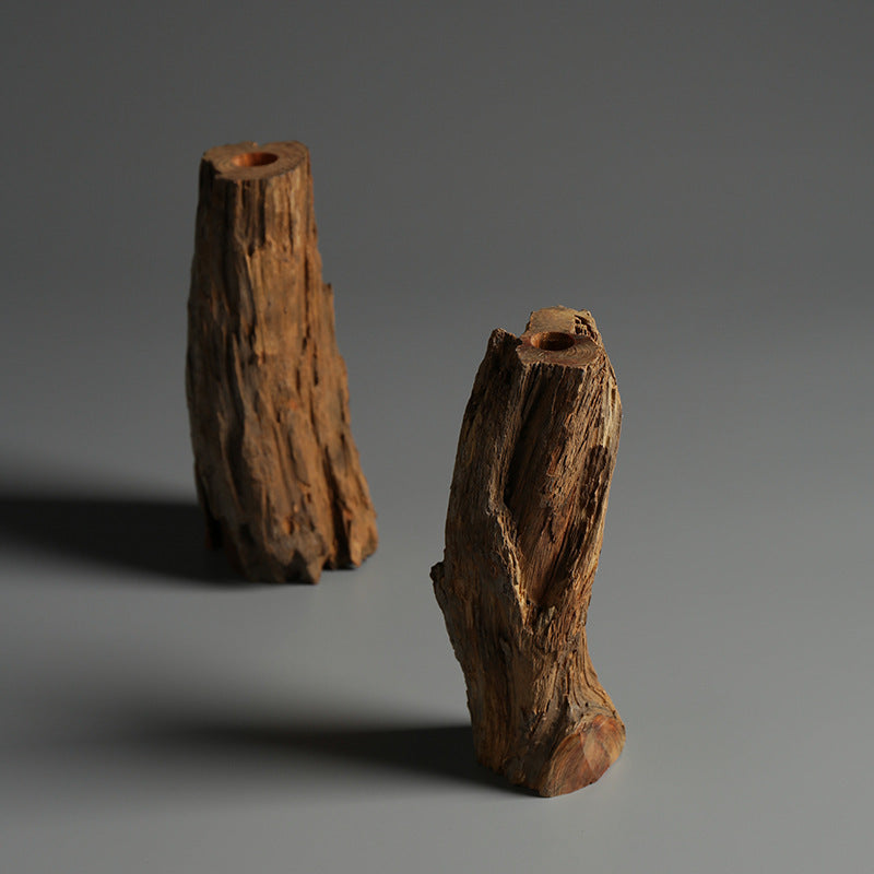 Flower Arrangement With Dead Wood Landscape Ornaments Ornaments Solid Wood Small Vase