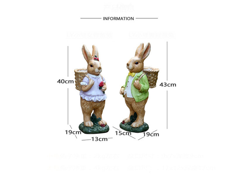 Flower Pot Decoration Rabbit Creative Cute