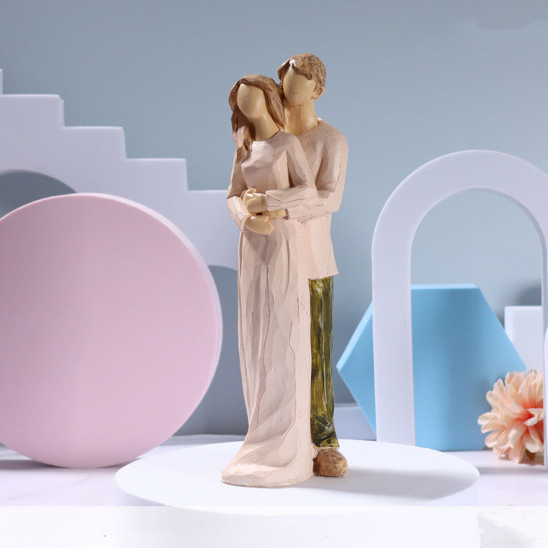 Bride & Groom Romentic Kissing Resin Figurine Wedding & Anniversary Gift