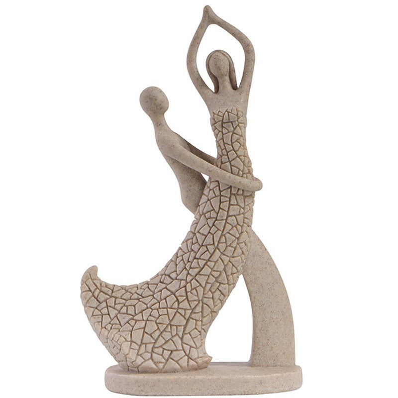 European Character Sandstone Couple Home Decoration Resin Crafts