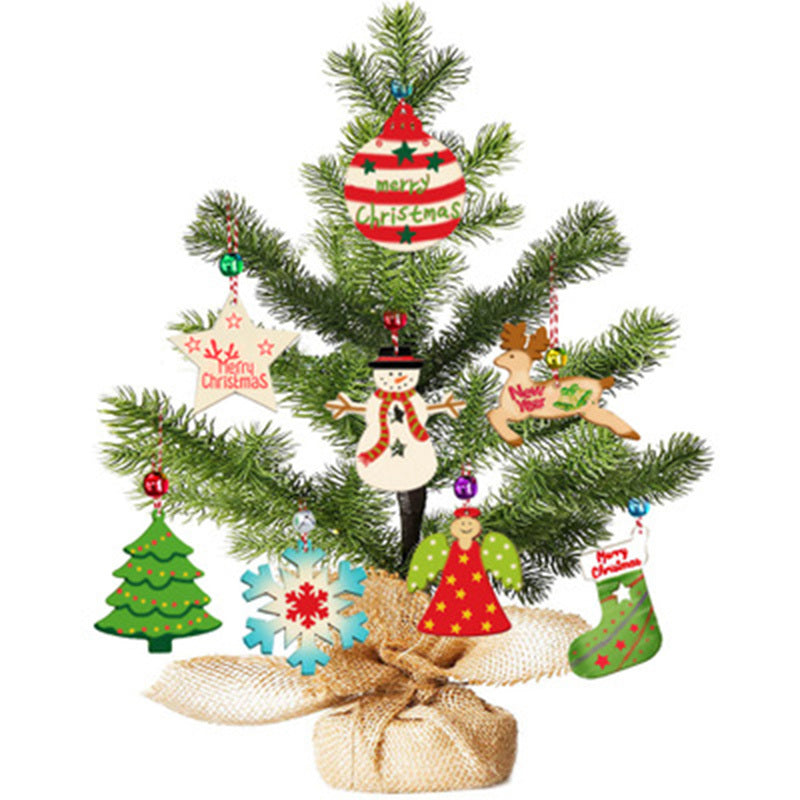 Pendentif en bois rustique pour sapin de Noël