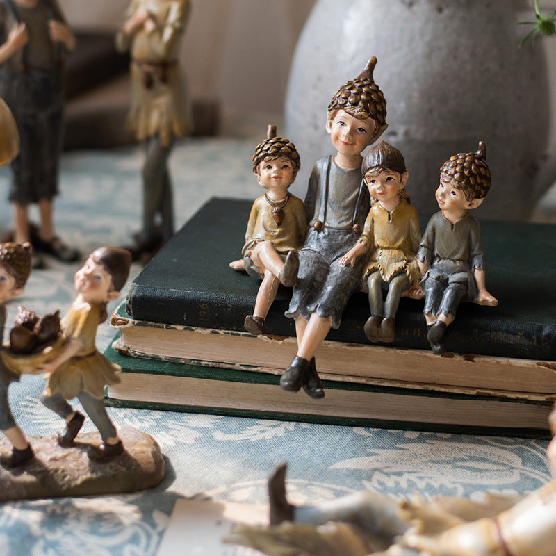 Forest Elf Cartoon Hand-Painted Resin Ornaments