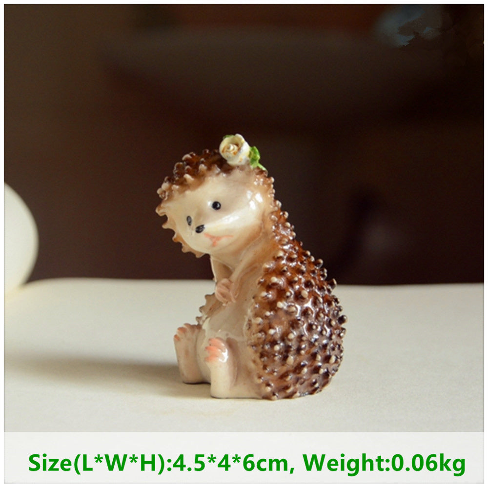 Hedgehog resin animal ornaments