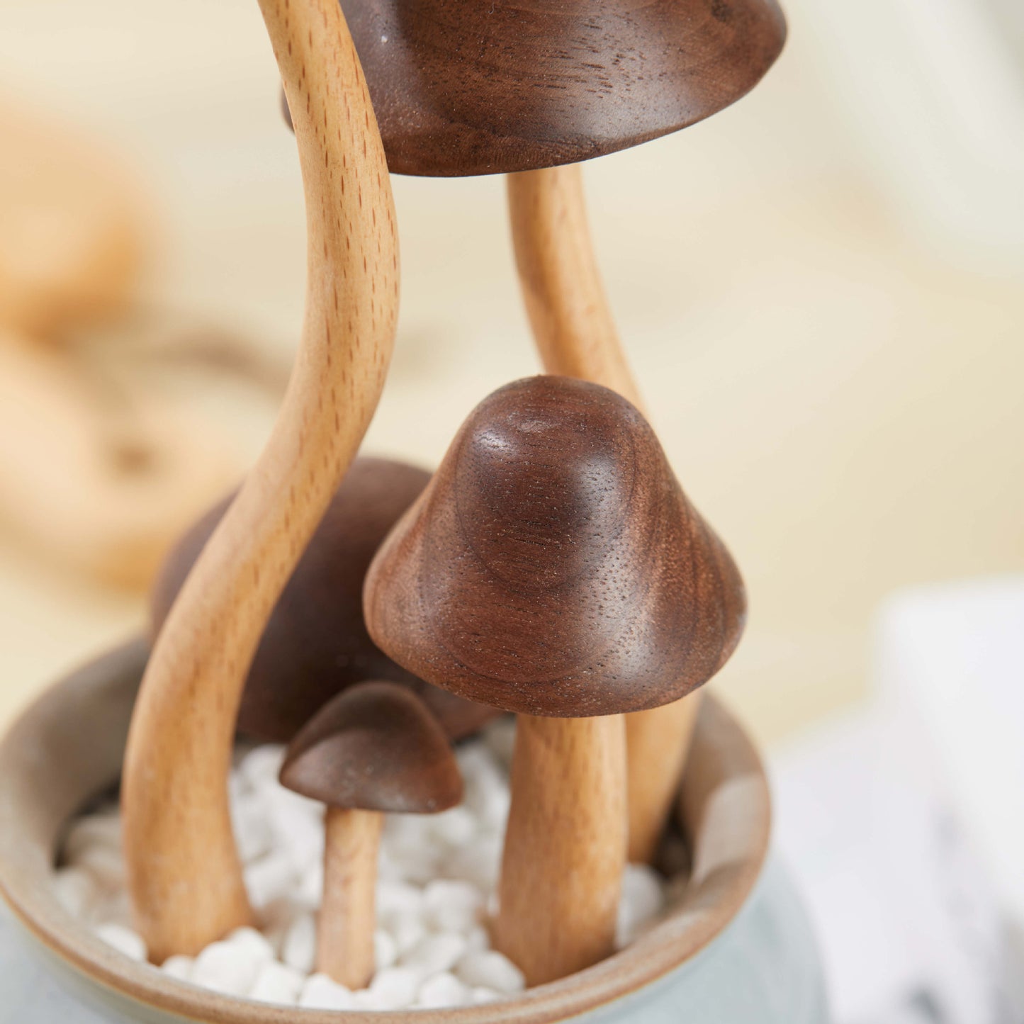 Wooden Mushroom Cute Creative Ornaments