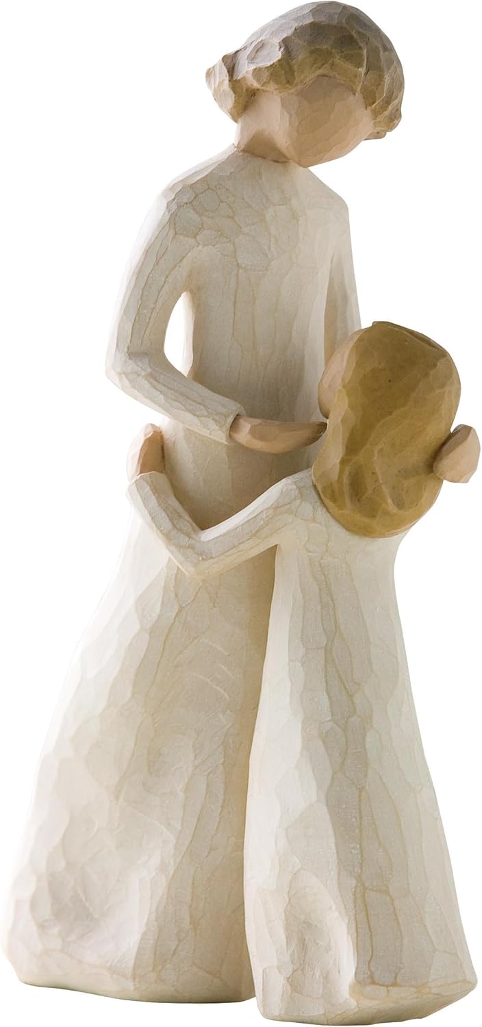 Statue en résine de Willow Tree représentant une mère et sa fille de style nordique