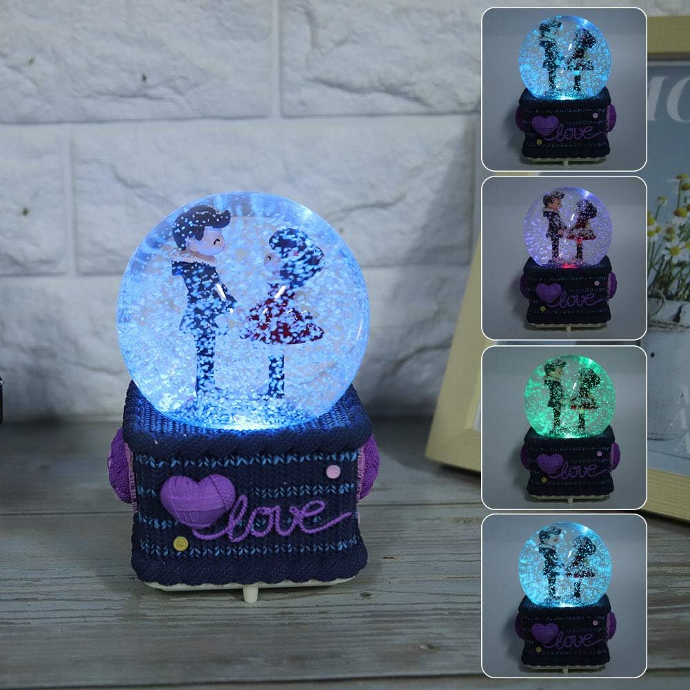 Crystal Floating Snow Music Ball Creative Couple Gift Home Decoration