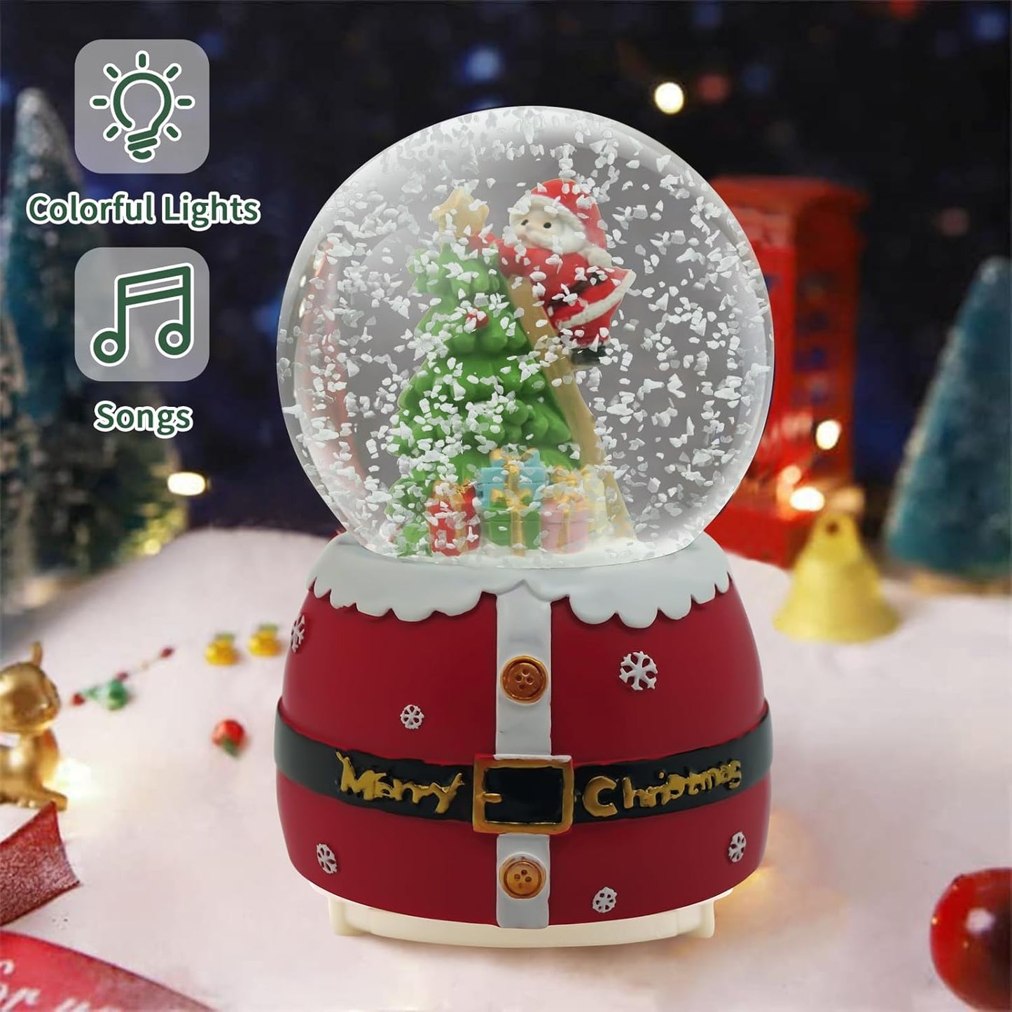 Christmas Full Crystal Ball Creative Music Box Decoration