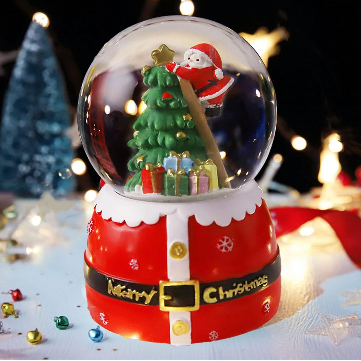 Christmas Full Crystal Ball Creative Music Box Decoration