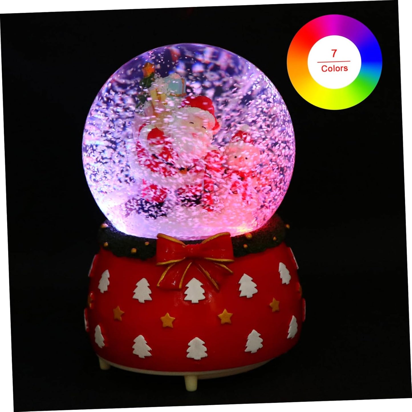 Christmas Crystal Ball Senta Claus Creative Music Box Decoration
