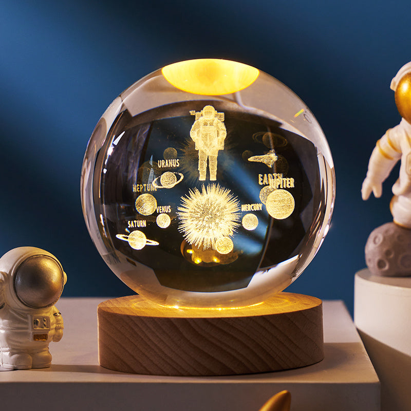 Starry Sky Luminous Crystal Ball Ins Wind Healing Desktop Creative Decoration Birthday Gift