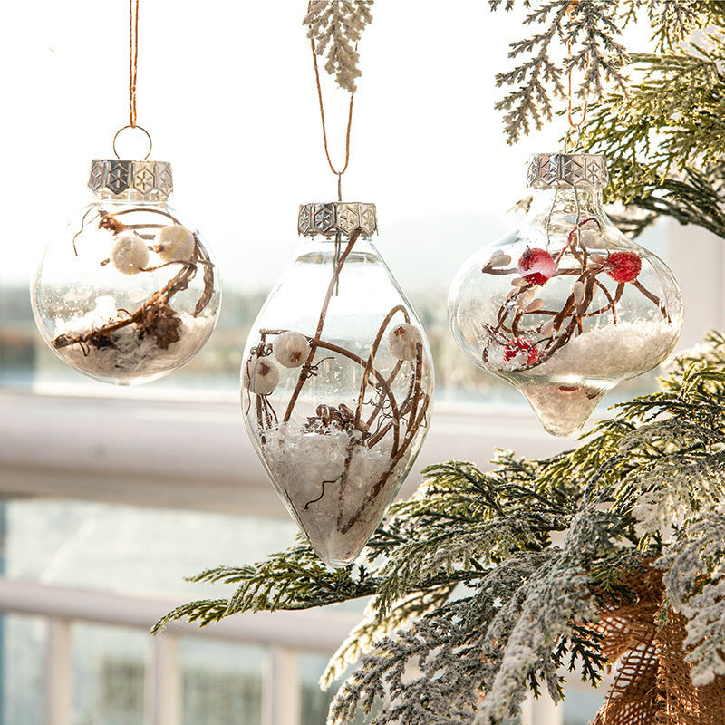 Décorations de sapin de Noël du Nouvel An Boules en plastique mixtes peintes en poudre dorée brillante