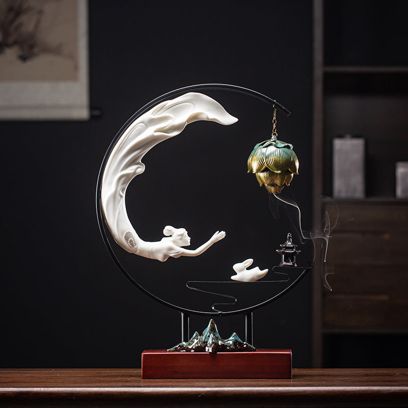 A LED Lamp Circle Living Room TV Cabinet Porch Zen