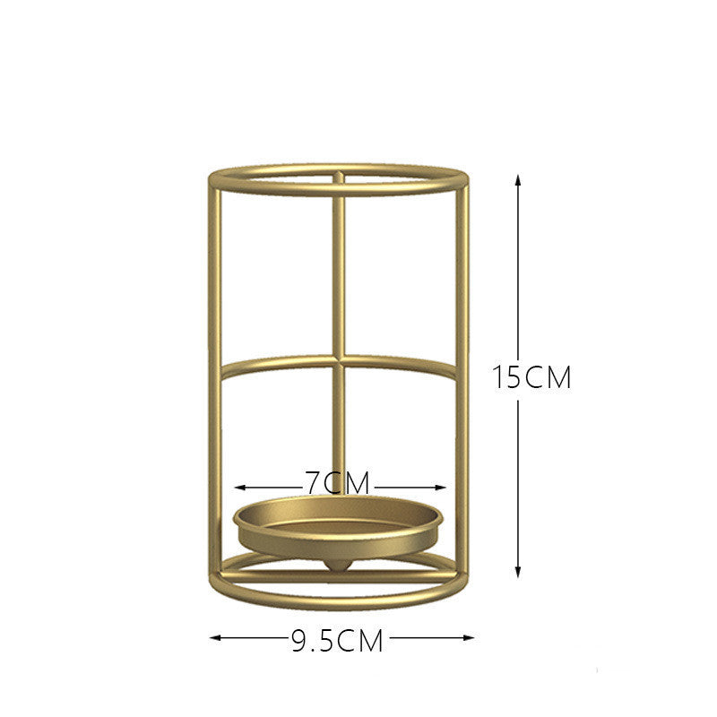 Hot Selling Simple Wrought Iron Candlestick Ring Candlestick Ornaments