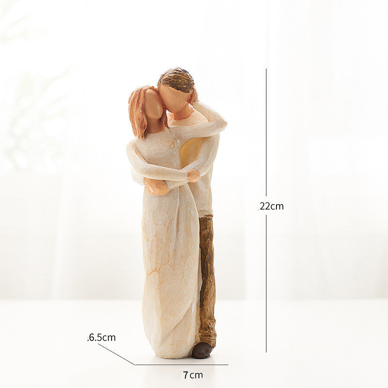 Resin Romantic hug Loving Couple Figurine Statue