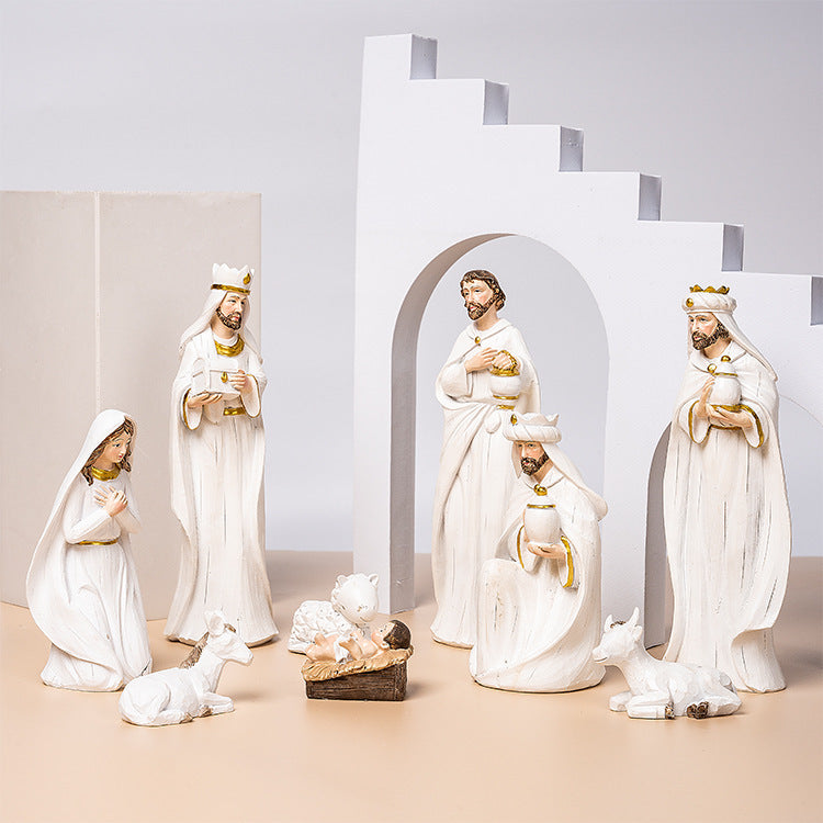 Christmas Manger Jesus with Mary Figurines