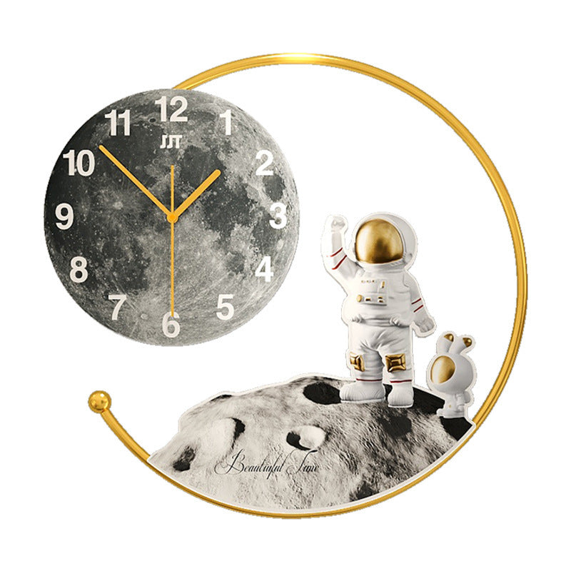 Clock Creative Wall Clock With Light Living Room Home