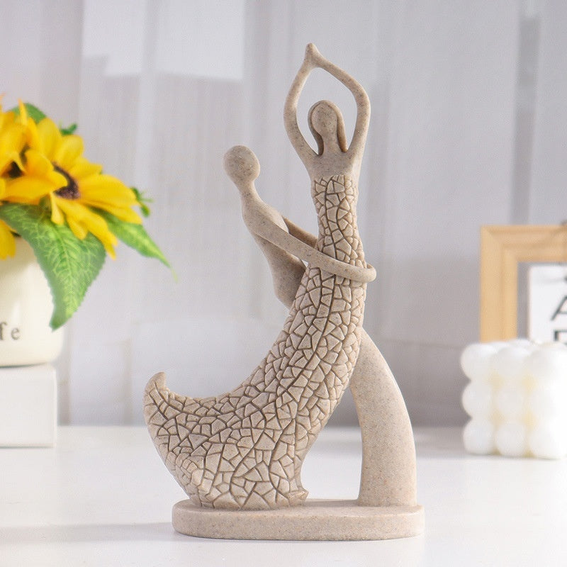 European Character Sandstone Couple Home Decoration Resin Crafts