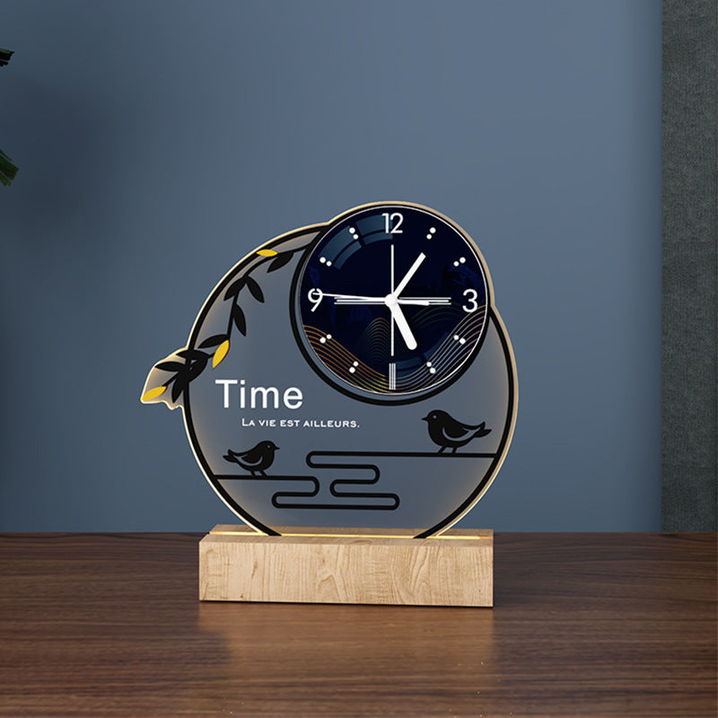 Horloge de bureau de style luxueux et léger