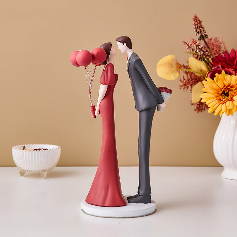 Couple Love Romantic Kiss Figurine Statue, Valentine Gift, Home Decorations