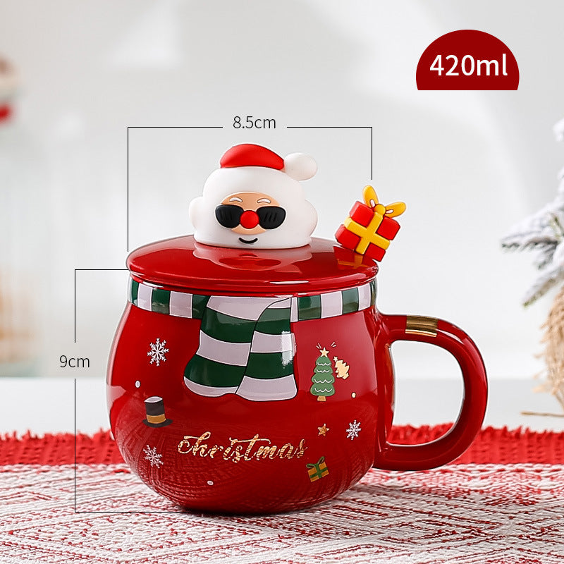 A Home Fashion Simple Christmas Style Ceramic Mug