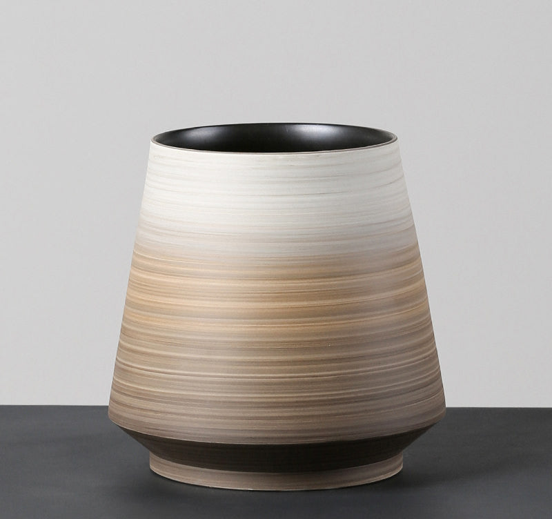 Brown Horizontal Gradient Ceramic Vase Ornaments