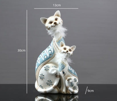 Cute Cat Decoration Creative Porch Decoration Living Room Wine Cabinet