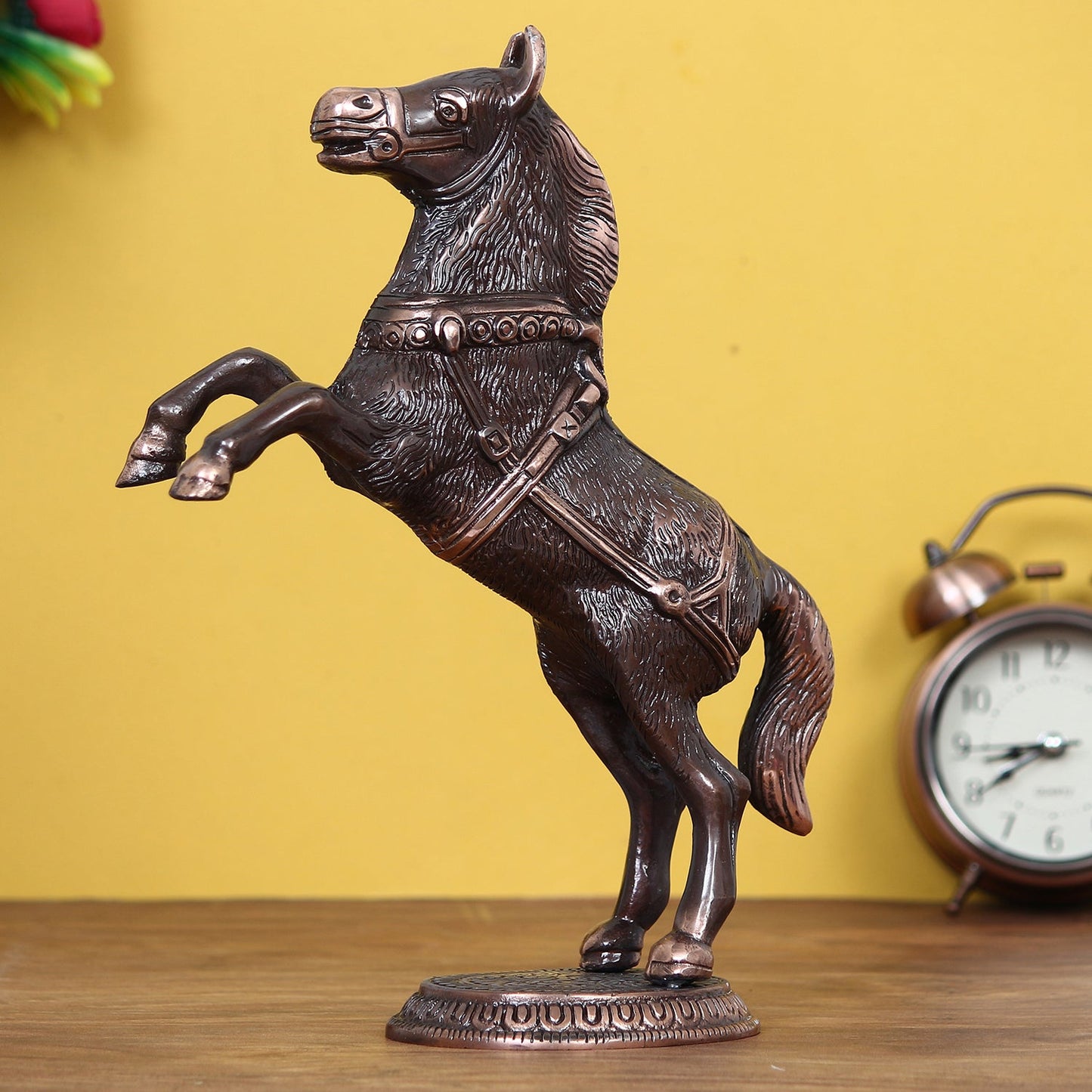 Decorative Jumping Horse Figurine Antique Showpiece