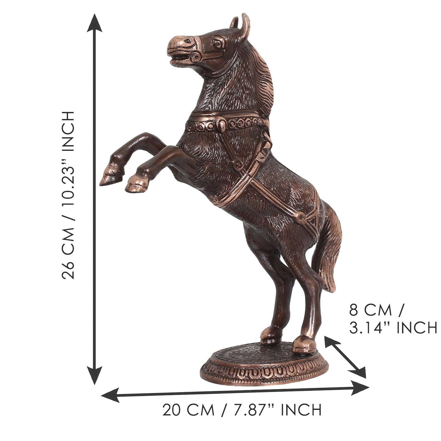 Decorative Jumping Horse Figurine Antique Showpiece