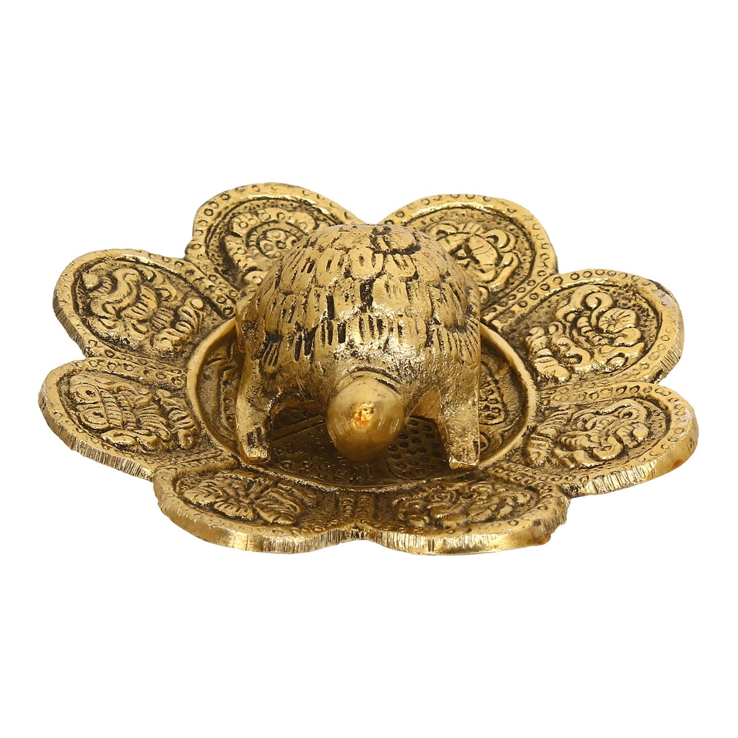Feng Shui Tortoise with decorative plate for offices and home