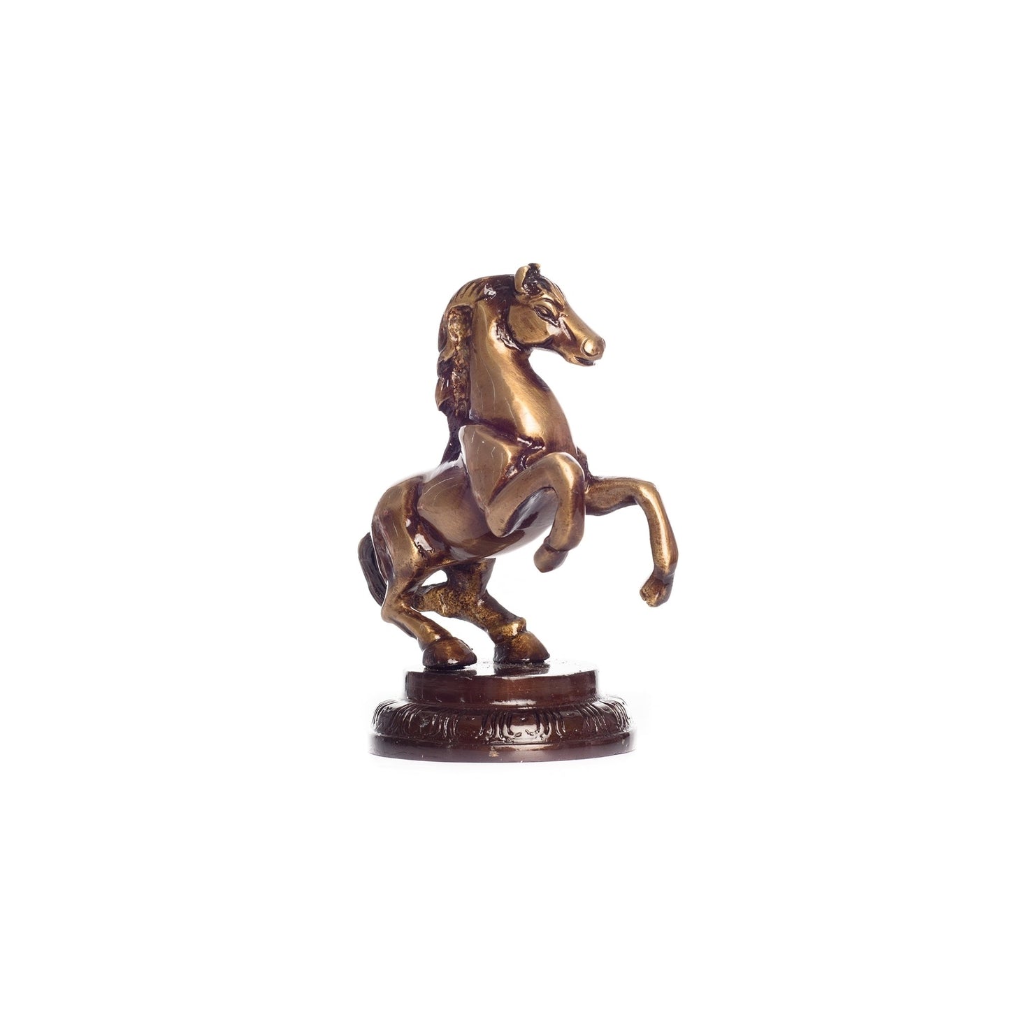 Brown Brass Horse Table Decor Showpiece
