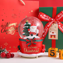 Christmas Tree Santa Claus Music Snow Globe Creative Music Box Decoration
