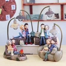 Creative zakka romantic couple lovers night light