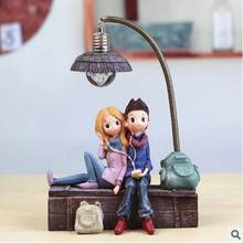 Creative zakka romantic couple lovers night light