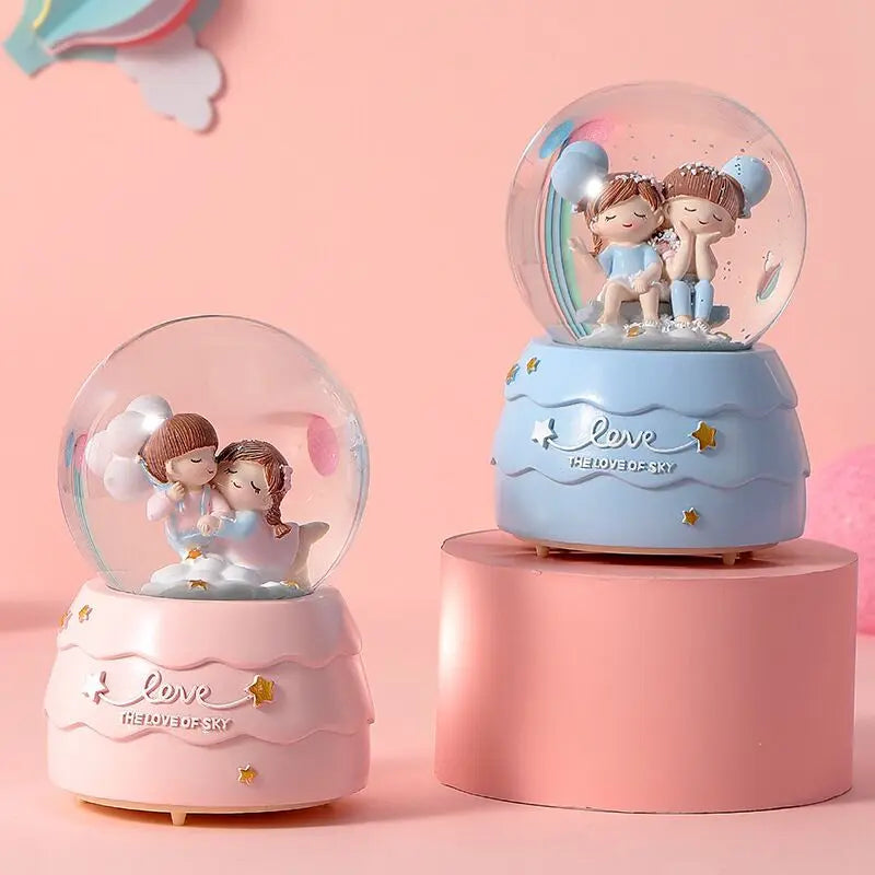 A Creative Couple Gift Crystal Ball Music Box